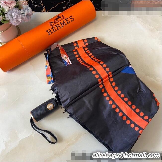 Shop Famous Brand Hermes War House Umbrella H2564 Black 2021