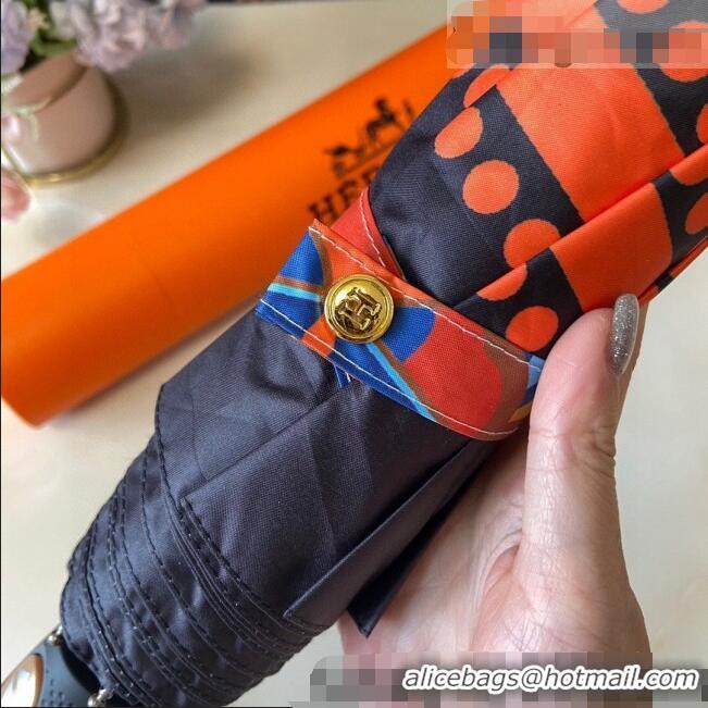 Shop Famous Brand Hermes War House Umbrella H2564 Black 2021