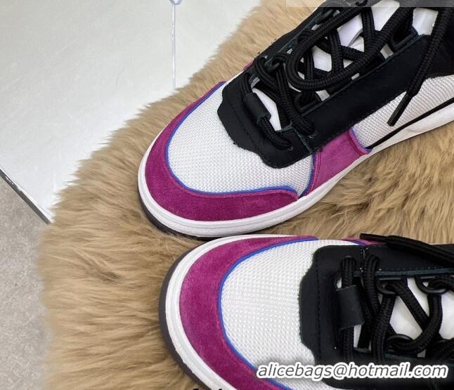 Most Popular Chanel Fabric, Suede & Calfskin High top Sneakers G38804 White/Dark Pink 032523