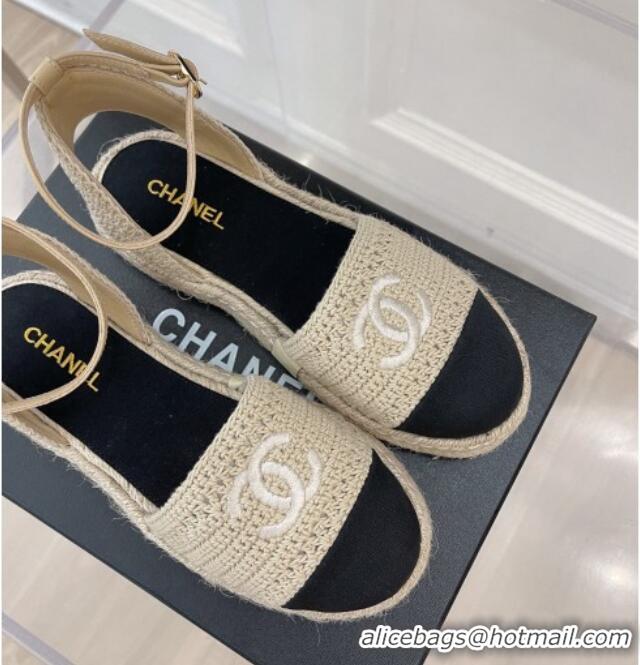 Most Popular Chanel Open Espadrilles G38737 Beige