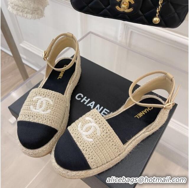 Most Popular Chanel Open Espadrilles G38737 Beige