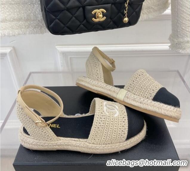 Most Popular Chanel Open Espadrilles G38737 Beige