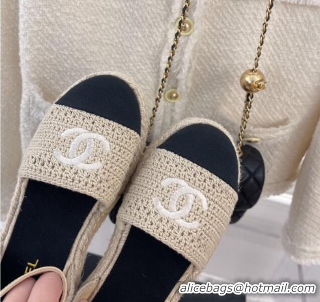 Most Popular Chanel Open Espadrilles G38737 Beige