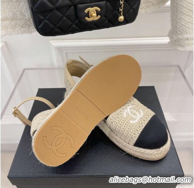 Most Popular Chanel Open Espadrilles G38737 Beige