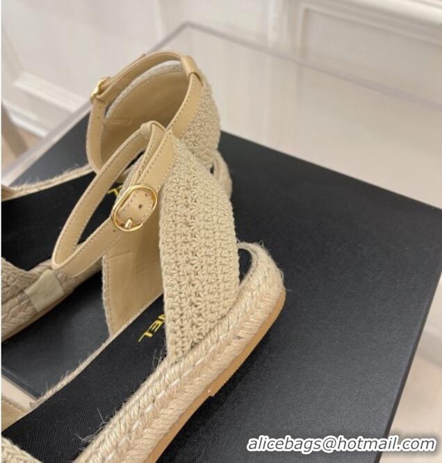 Most Popular Chanel Open Espadrilles G38737 Beige