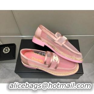 Cheap Price Chanel Mesh Loafers G38939 Pink 041262