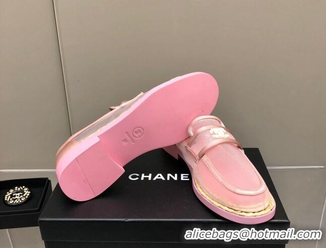 Cheap Price Chanel Mesh Loafers G38939 Pink 041262