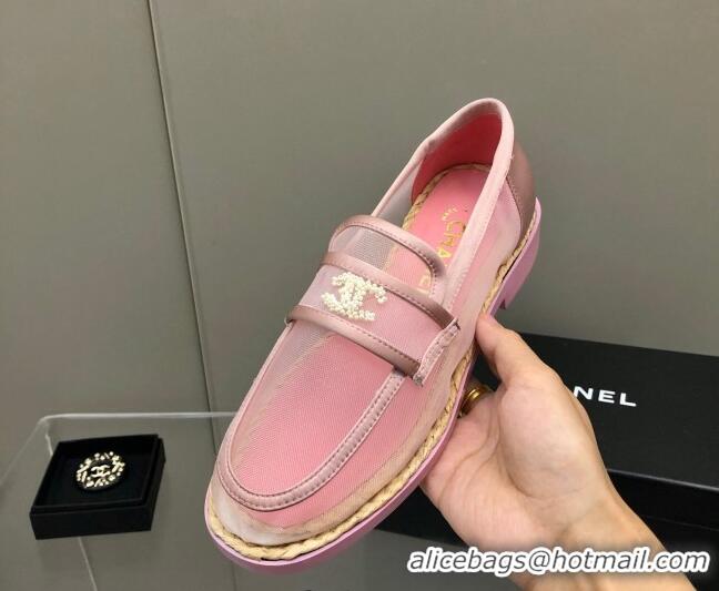 Cheap Price Chanel Mesh Loafers G38939 Pink 041262