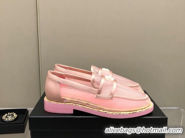 Cheap Price Chanel Mesh Loafers G38939 Pink 041262