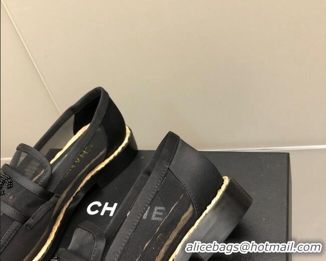 Good Looking Chanel Mesh Loafers G38939 Black 041262