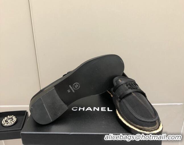 Good Looking Chanel Mesh Loafers G38939 Black 041262