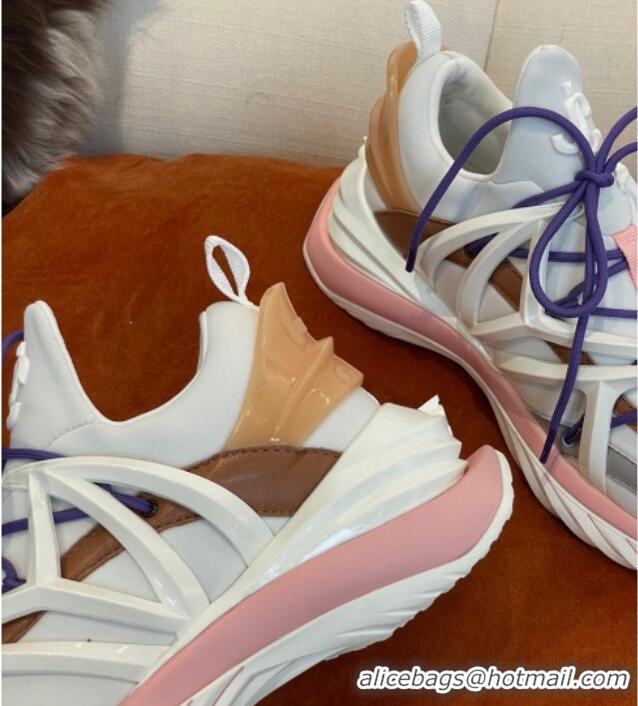 Top Grade Jimmy Choo JC Cosmos Sneakers Pink/White 032575