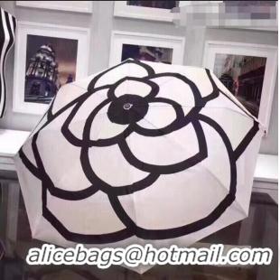 Buy Inexpensive Chanel Camellia Umbrella C9111 White 2021