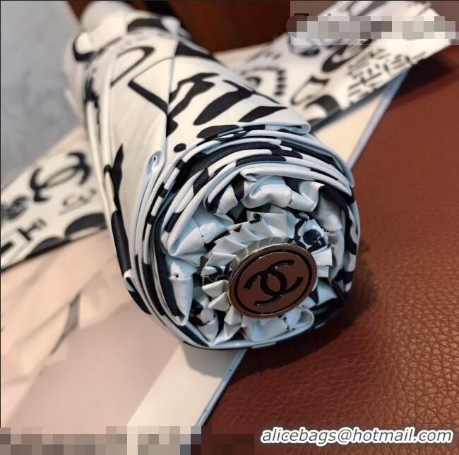 Top Quality Chanel Umbrella C9113 Black/White 2021