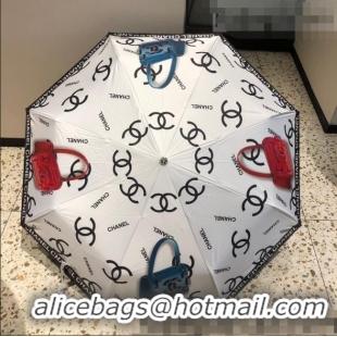 Well Crafted Chanel Camellia Umbrella C0941 White 2022