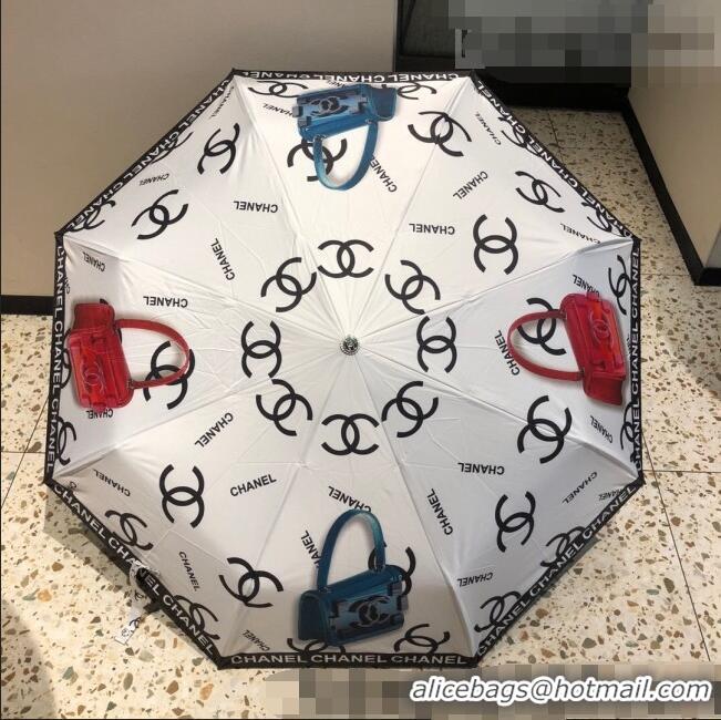 Well Crafted Chanel Camellia Umbrella C0941 White 2022