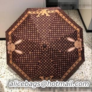 Top Grade Louis Vuitton Umbrella LV0942 Brown 2022