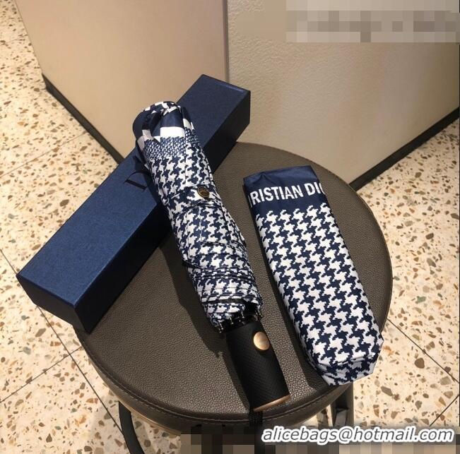 Market Sells Dior Houndstooth Umbrella CD0953 Blue 2022