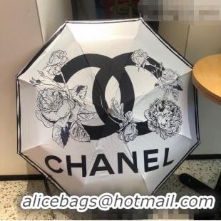 Cheapest AAAAA Chanel Rose Umbrella C0956 White 2022