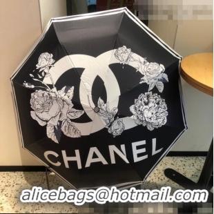 Affordable Price Chanel Rose Umbrella C0956 Black 2022