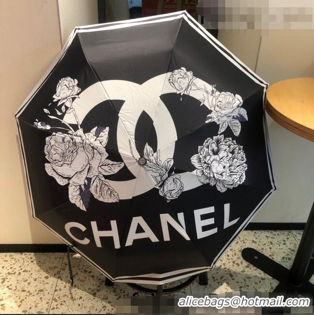 Affordable Price Chanel Rose Umbrella C0956 Black 2022