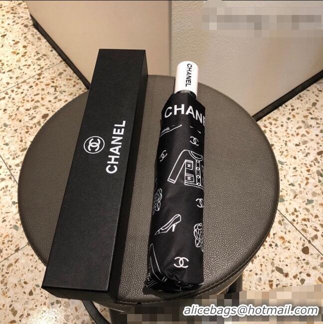 Buy Discount Chanel Umbrella C0963 Balck 2022