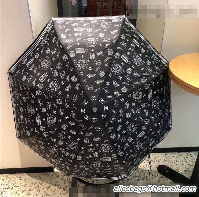 Buy Discount Chanel Umbrella C0963 Balck 2022