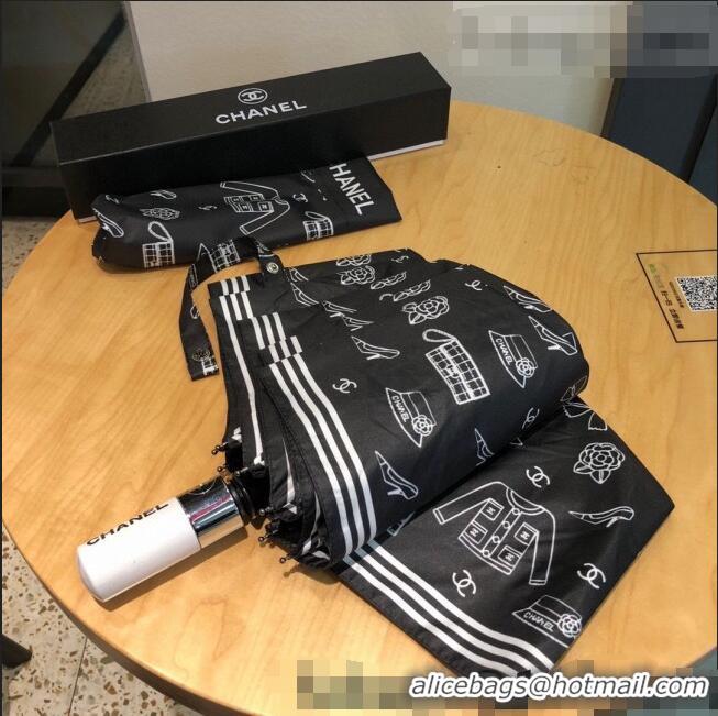 Buy Discount Chanel Umbrella C0963 Balck 2022