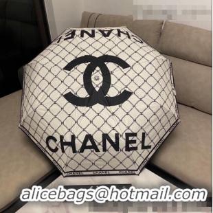 Top Grade Chanel CC Umbrella C1003 White/Black 2022