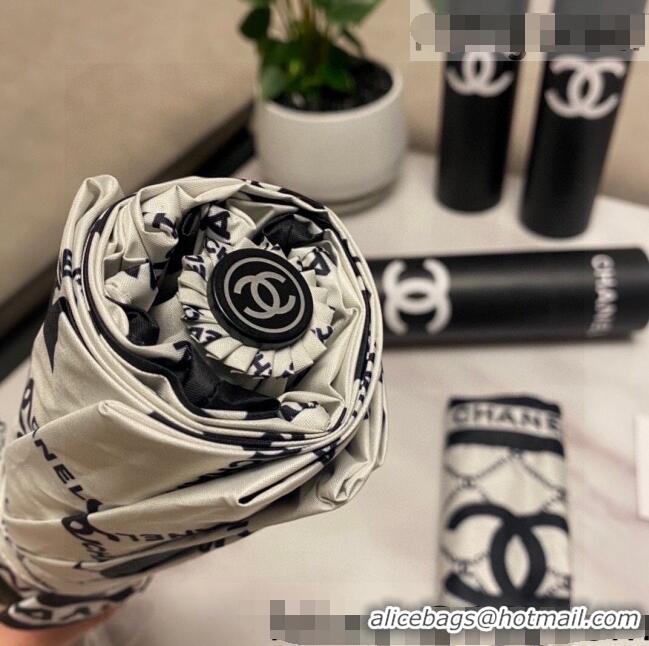 Top Grade Chanel CC Umbrella C1003 White/Black 2022