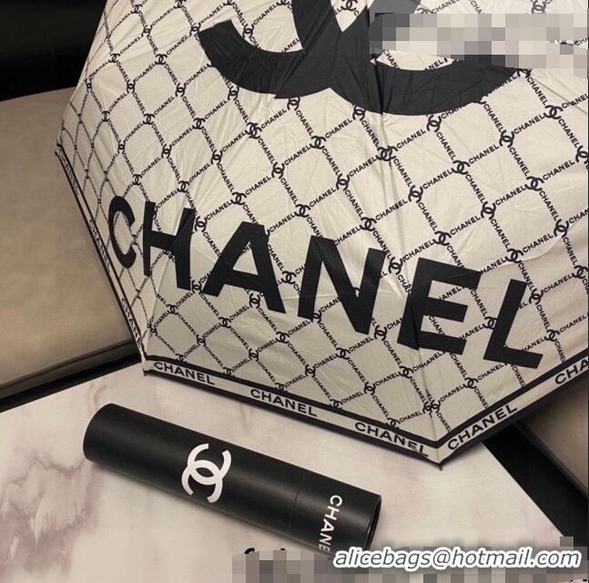 Top Grade Chanel CC Umbrella C1003 White/Black 2022