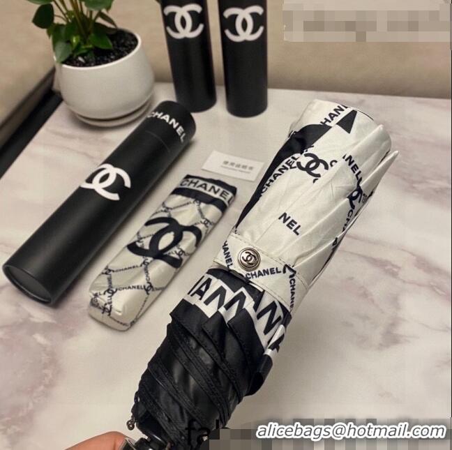 Top Grade Chanel CC Umbrella C1003 White/Black 2022