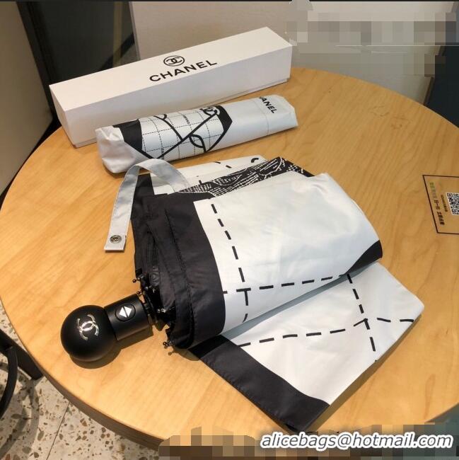 Buy Low Cost Chanel Camellia Umbrella C1007 White 2022