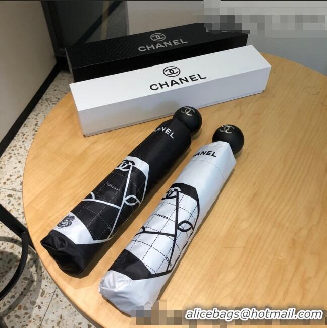 Well Crafted Chanel Camellia Umbrella C1008 Black 2022