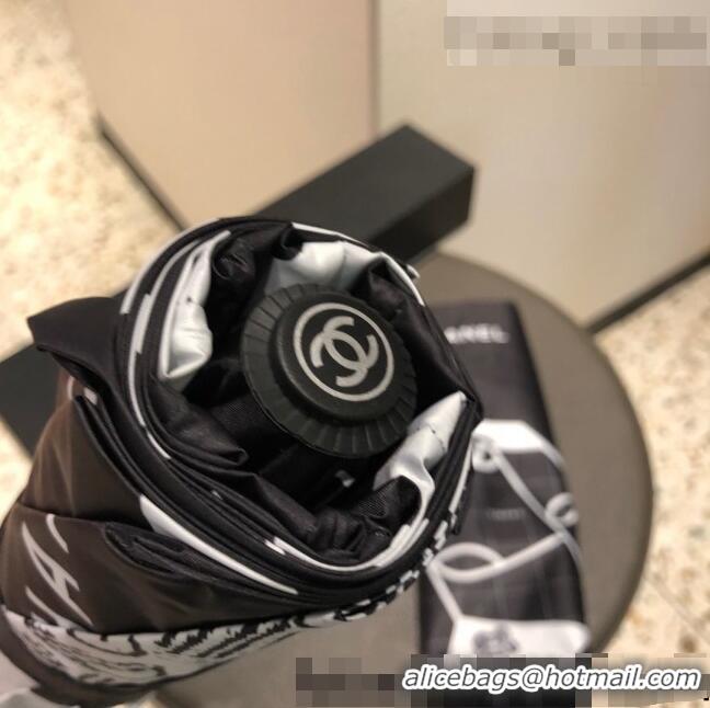 Well Crafted Chanel Camellia Umbrella C1008 Black 2022