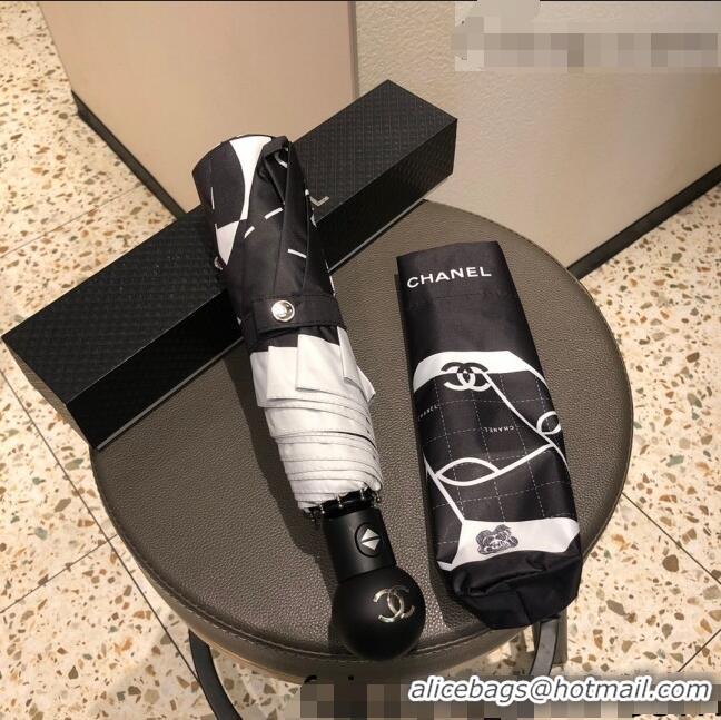 Well Crafted Chanel Camellia Umbrella C1008 Black 2022