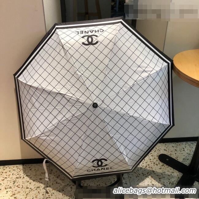 Most Popular Chanel Check Umbrella C1011 White 2022