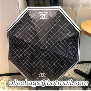 Unique Grade Chanel Check Umbrella C1012 Black 2022