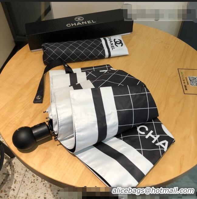 Unique Grade Chanel Check Umbrella C1012 Black 2022