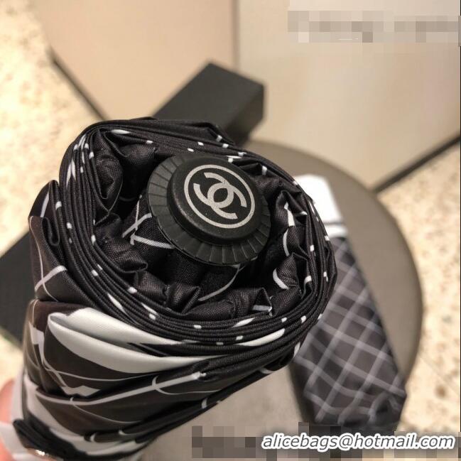 Unique Grade Chanel Check Umbrella C1012 Black 2022