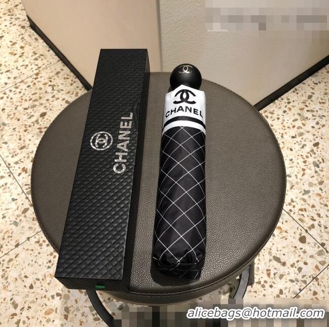 Unique Grade Chanel Check Umbrella C1012 Black 2022