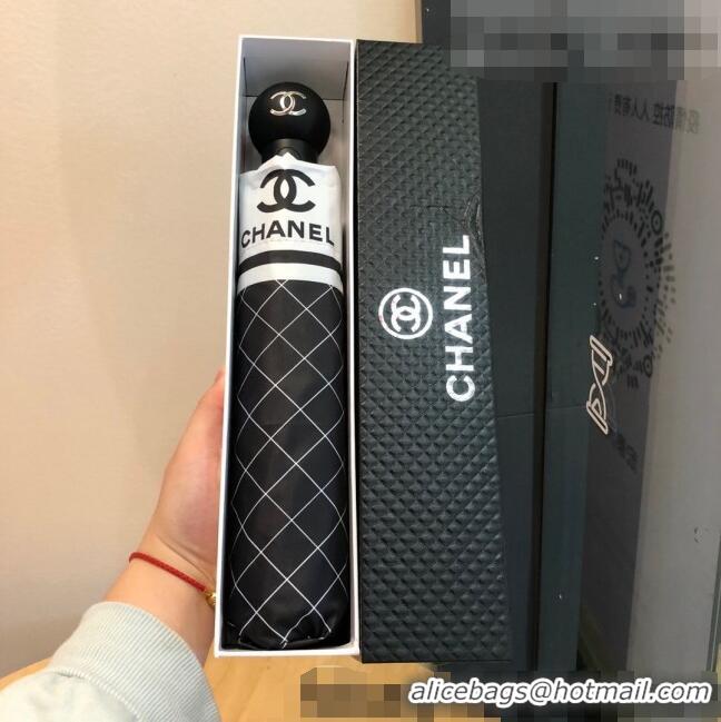 Unique Grade Chanel Check Umbrella C1012 Black 2022