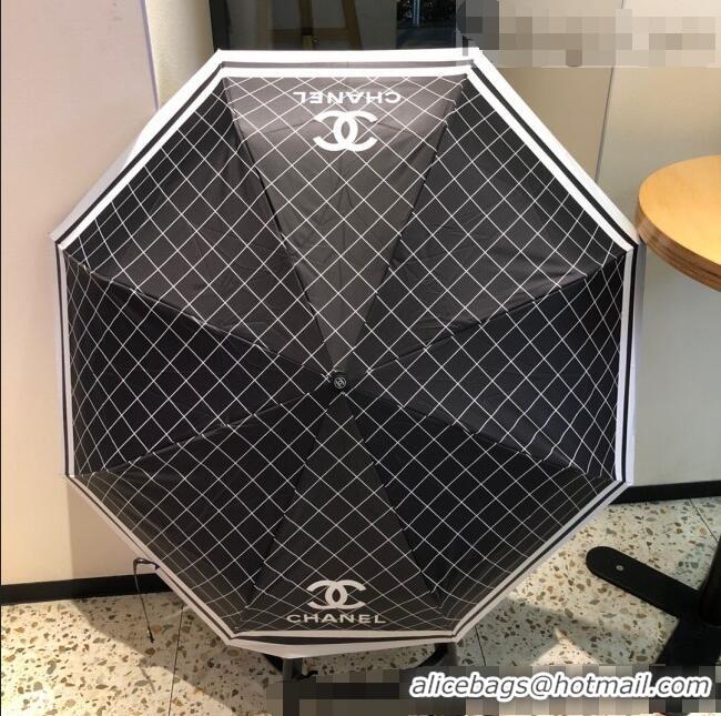 Unique Grade Chanel Check Umbrella C1012 Black 2022