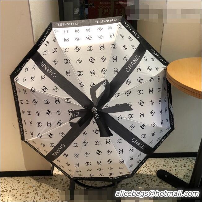 Well Crafted Chanel Bow Umbrella C1020 White 2022