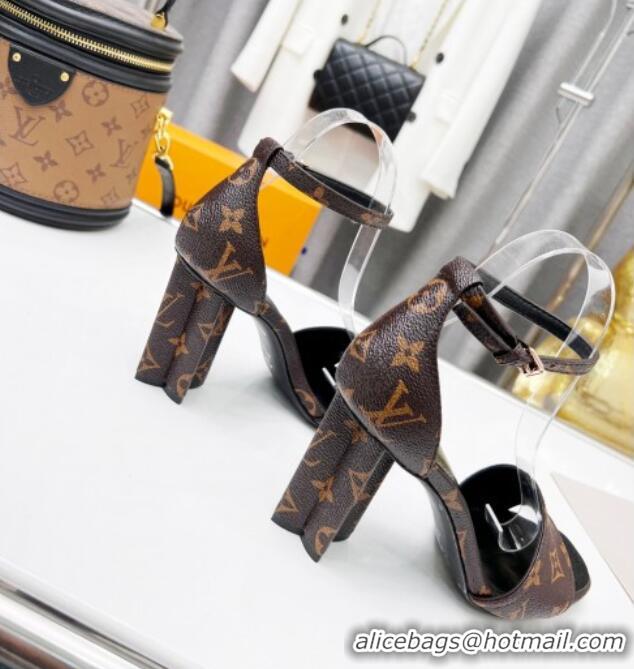 Good Product Louis Vuitton Silhouette Monogram Canvas and Leather Sandals 8cm 032332