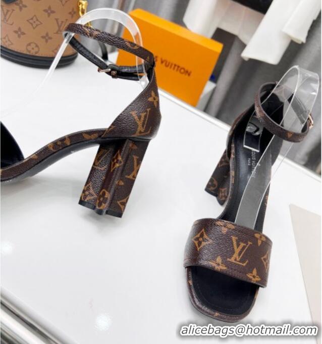 Good Product Louis Vuitton Silhouette Monogram Canvas and Leather Sandals 8cm 032332