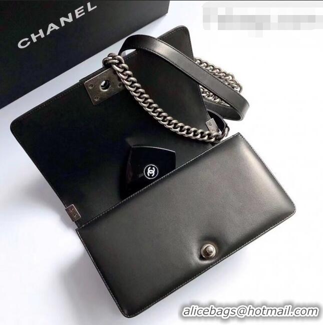 Promotional Chanel Lambskin Medium Classic Boy Flap Bag A67086 Black/Aged Silver 2022