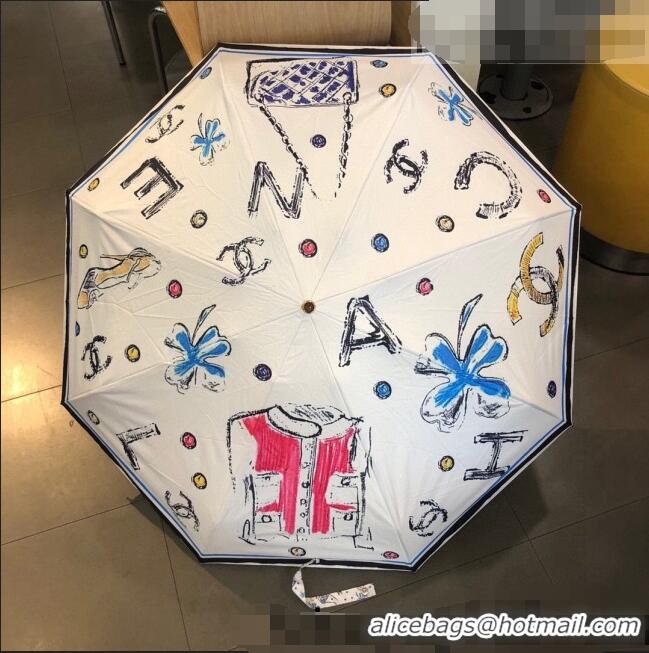 Unique Discount Chanel Umbrella C1026 White 2022