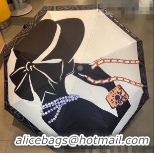 Luxury Discount Chanel Coco Umbrella C1032 White 2022