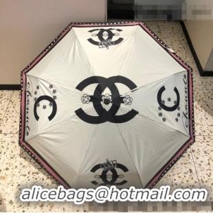 Shop Grade Chanel Umbrella C033153 White 2022